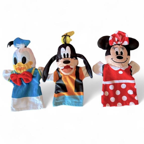 Disney Mini Mouse , Donald Duck & Goofy Hand/Finger Puppets set - Picture 1 of 6